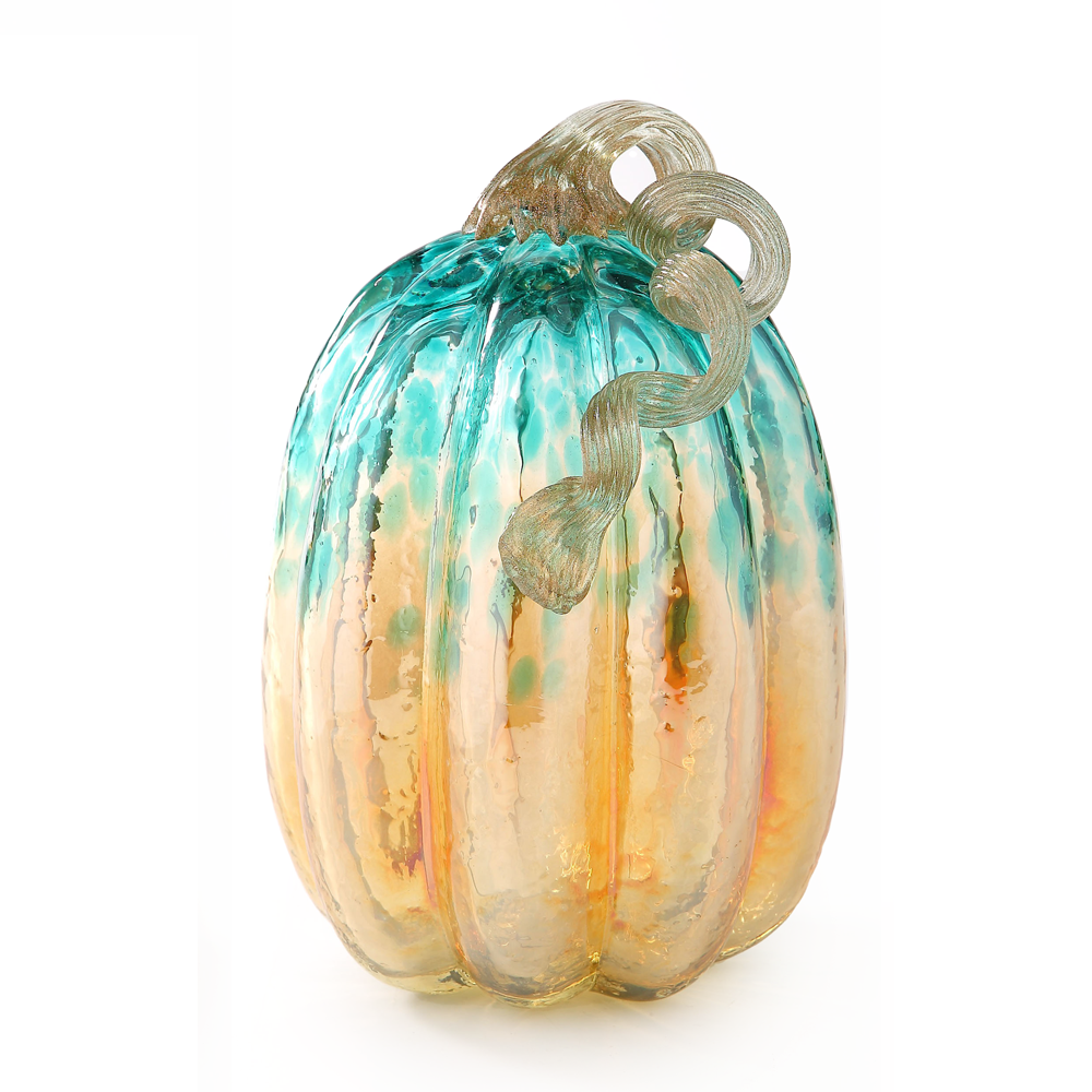 48158ASST	 D6"H8.5" - ASSORTED GLASS PUMPKINS