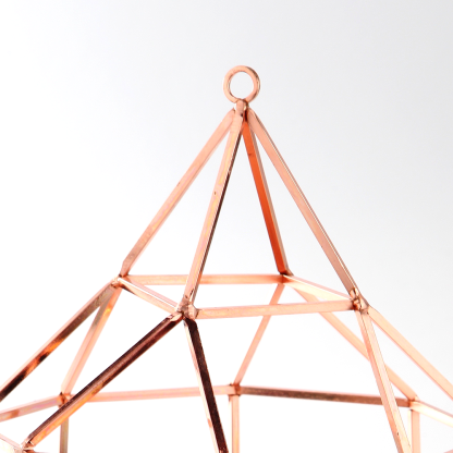 48517	 L8"W8"H11.5" - GEOMETRIC METAL CANDLEHOLDER