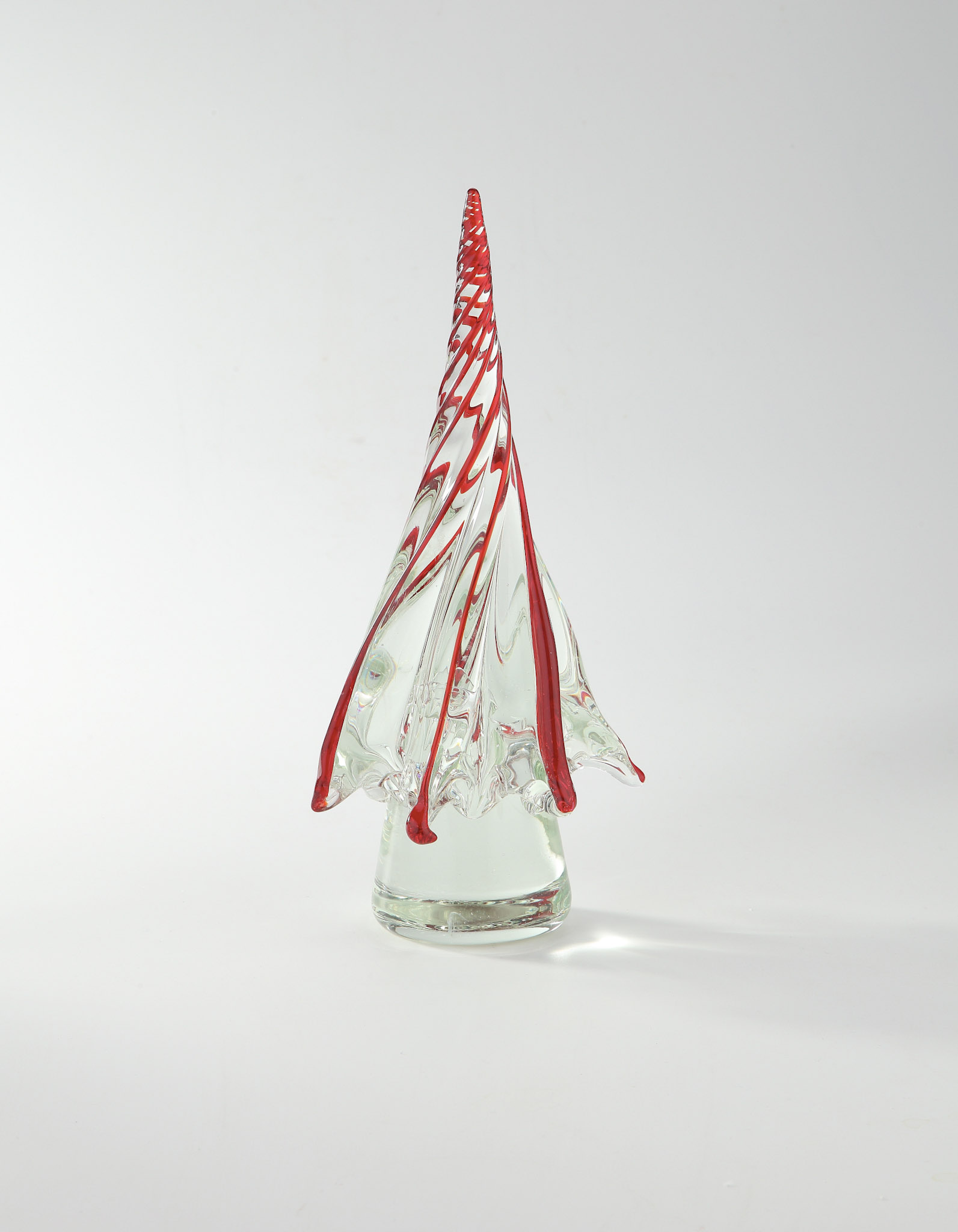 D6.5"H14" - GLASS CHRISTMAS TREE