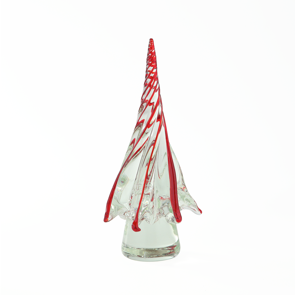 49456	 D6.5"H14" - GLASS CHRISTMAS TREE