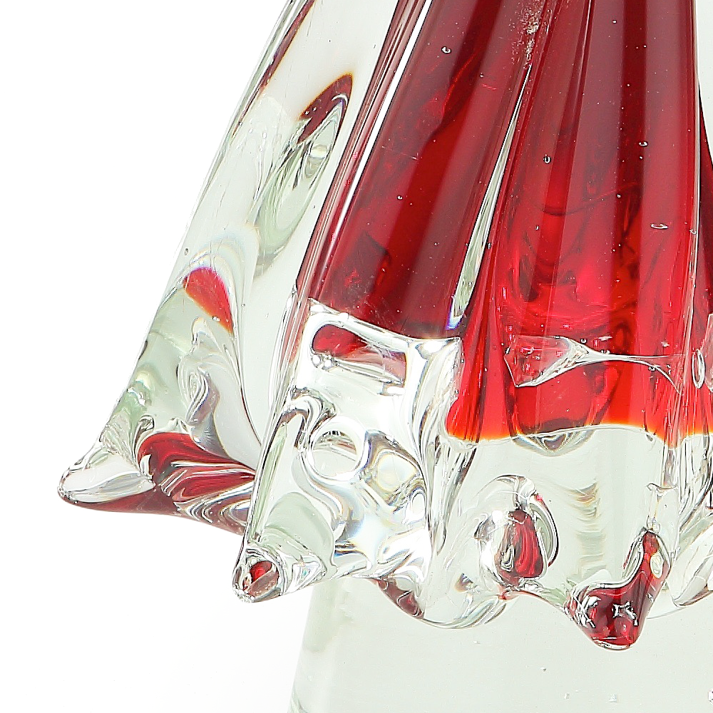 49458	 D6.7"H14" - GLASS CHRISTMAS TREE