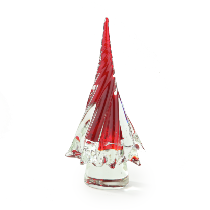 49458	 D6.7"H14" - GLASS CHRISTMAS TREE