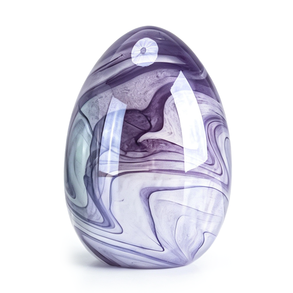 49642ASST	 D4.7"H7.1" - ASSORTED COLORS GLASS EASTER EGGS