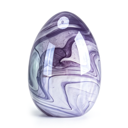 49642ASST	 D4.7"H7.1" - ASSORTED COLORS GLASS EASTER EGGS