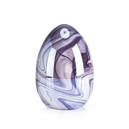 49643ASST	 D4.3"H5.5" - ASSORTED COLORS GLASS EASTER EGGS