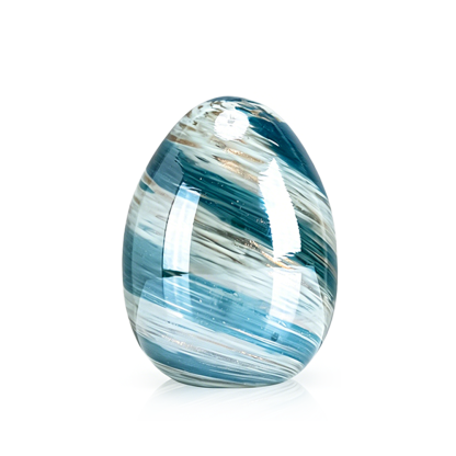 49643ASST	 D4.3"H5.5" - ASSORTED COLORS GLASS EASTER EGGS