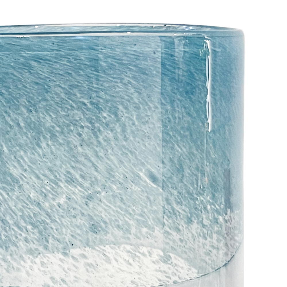 49646	 D7.3"H8.7" - GLASS VASE ON PEDESTAL