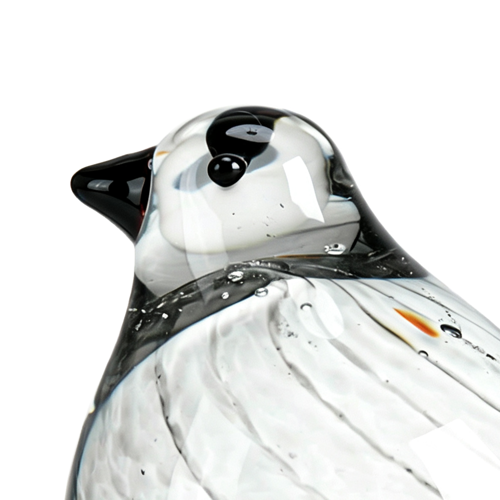 49657	 L5.3W2.8H3.5" - GLASS BIRD FIGURINE