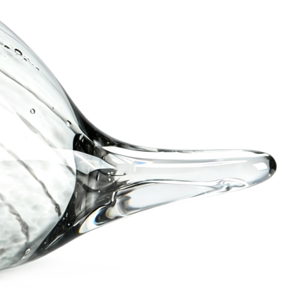49657	 L5.3W2.8H3.5" - GLASS BIRD FIGURINE