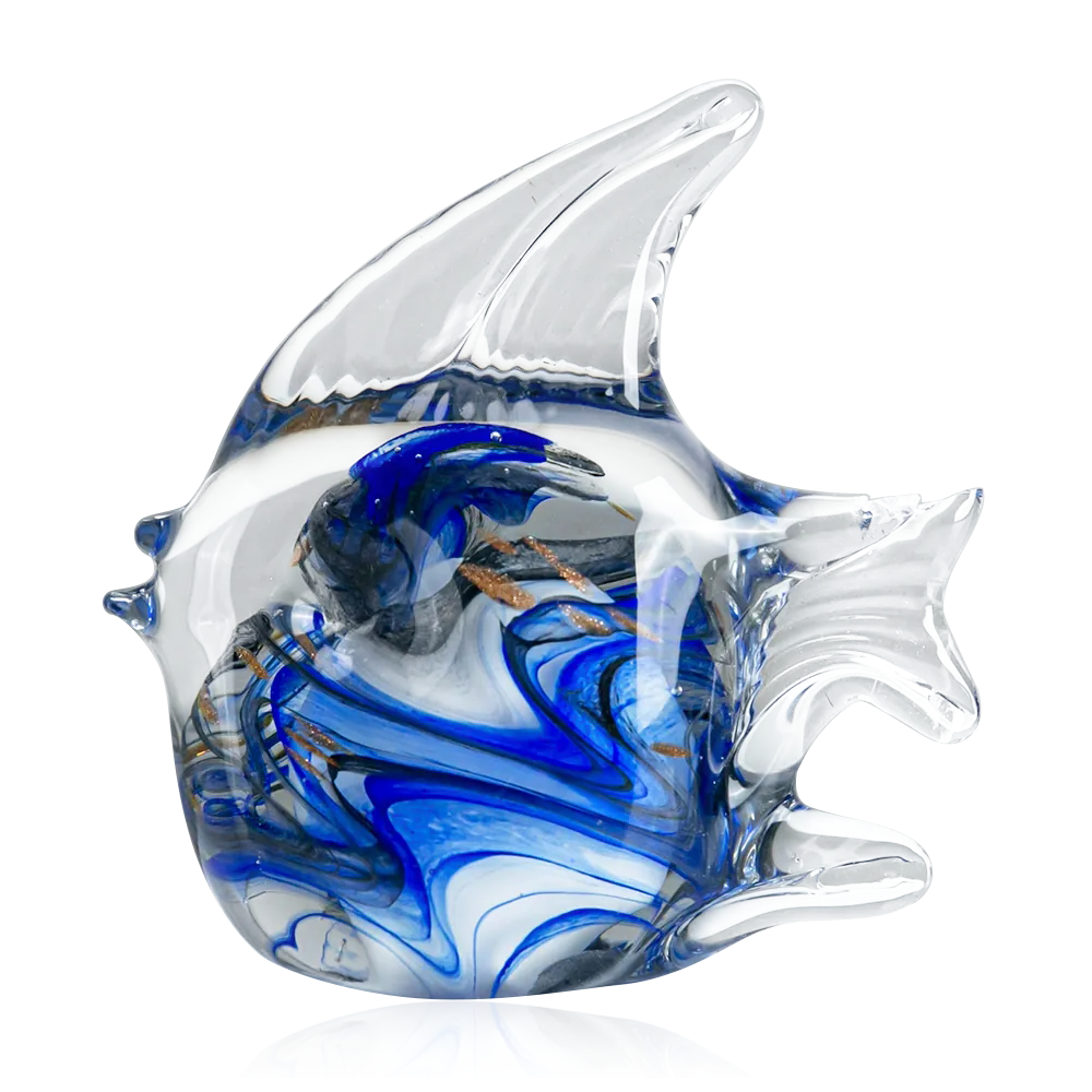 49662	 L4.7W2.2H5.5" - GLASS FISH FIGURINE