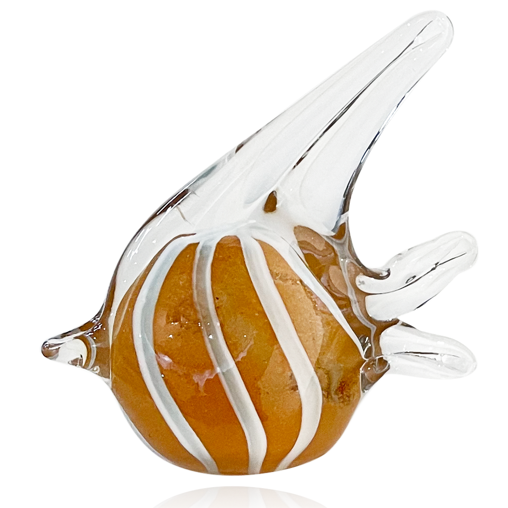 49663ASST	 L4.7W2.8H5.7" - ASSORTED COLORS GLASS FISH FIGURINES