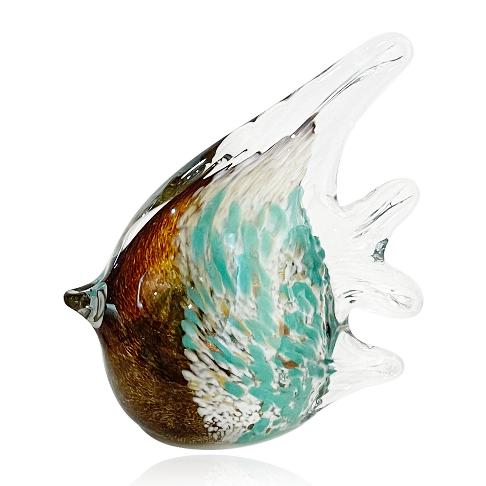 49663ASST	 L4.7W2.8H5.7" - ASSORTED COLORS GLASS FISH FIGURINES