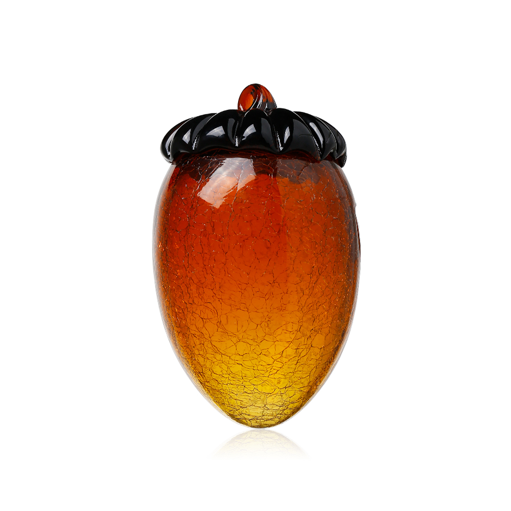 49697	 D4.7"H7" - CRACKLE GLASS ACORN
