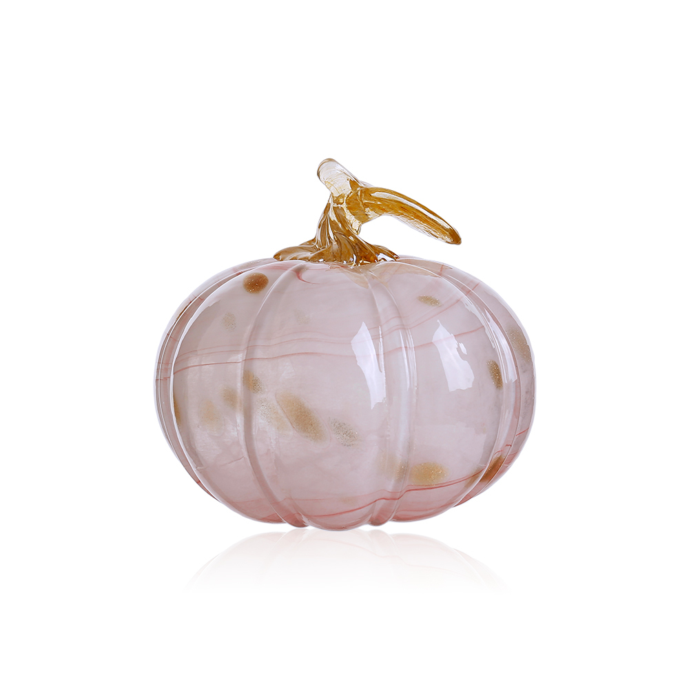 49700 D6.7"H6.9" - MARBLE GLASS PUMPKIN