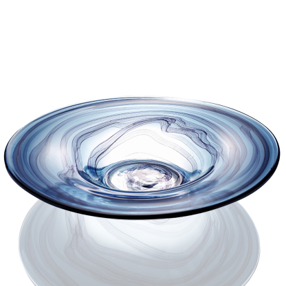 21029	 D15.4"H3.1" - GLASS DECORATIVE PLATE