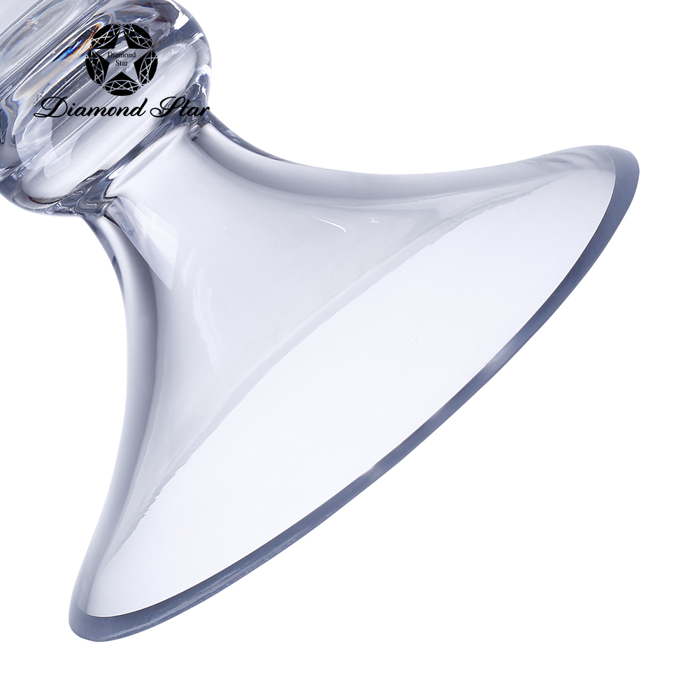 64451	 D9.5"H13" - GLASS CANDLEHOLDER