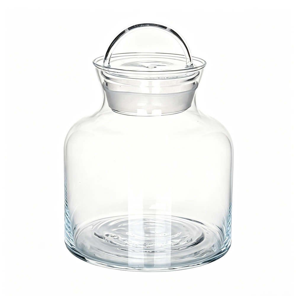 50011	 D4.5"H5.5" - GLASS APOTHECARY JAR WITH LID