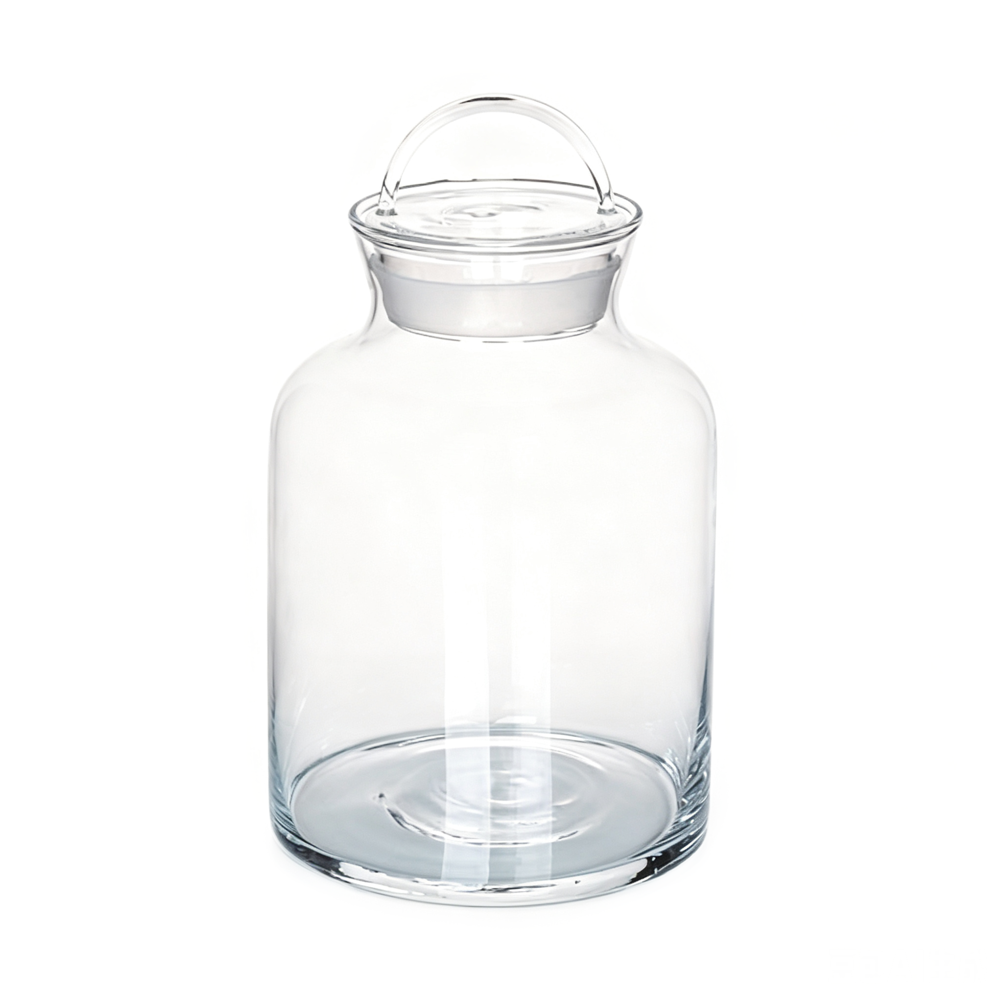 50012	 D4.5"H7" - GLASS APOTHECARY JAR WITH LID