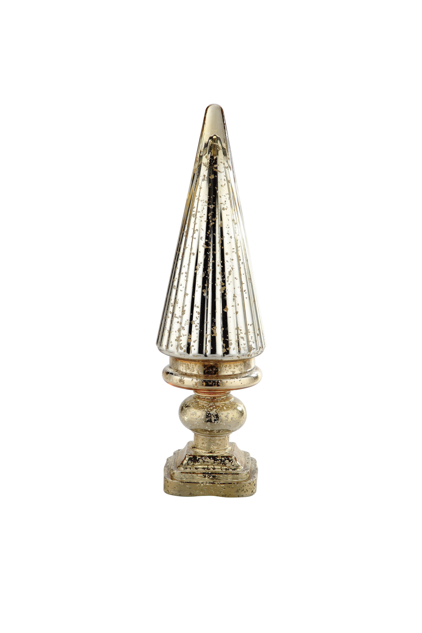 *D6"H21" - MERCURY GLASS CHRISTMAS TREE