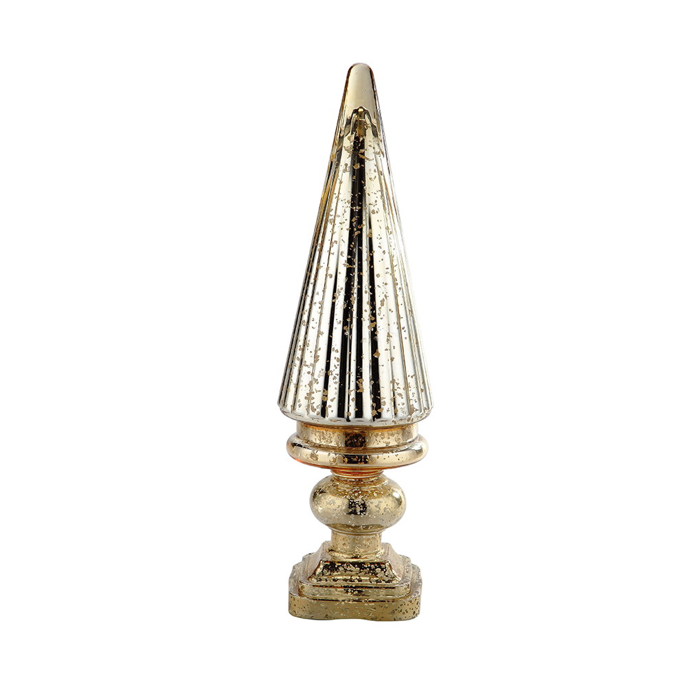 51383	 *D6"H21" - MERCURY GLASS CHRISTMAS TREE