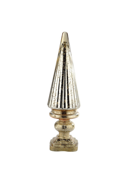 *D6"H21" - MERCURY GLASS CHRISTMAS TREE