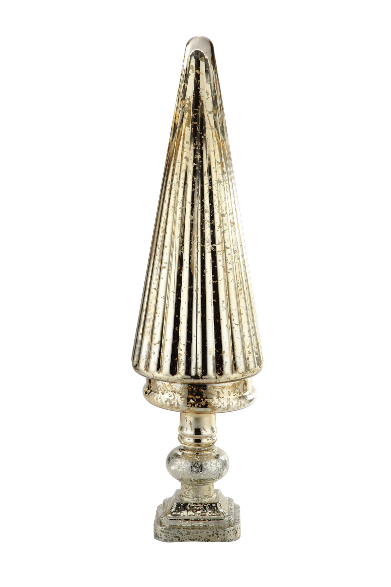 *D8"H29" - MERCURY GLASS CHRISTMAS TREE