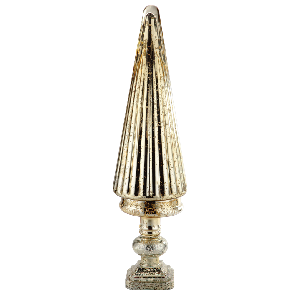 51384	 *D8"H29" - MERCURY GLASS CHRISTMAS TREE