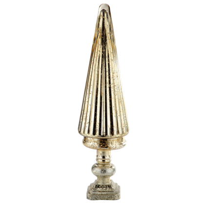 51384	 *D8"H29" - MERCURY GLASS CHRISTMAS TREE