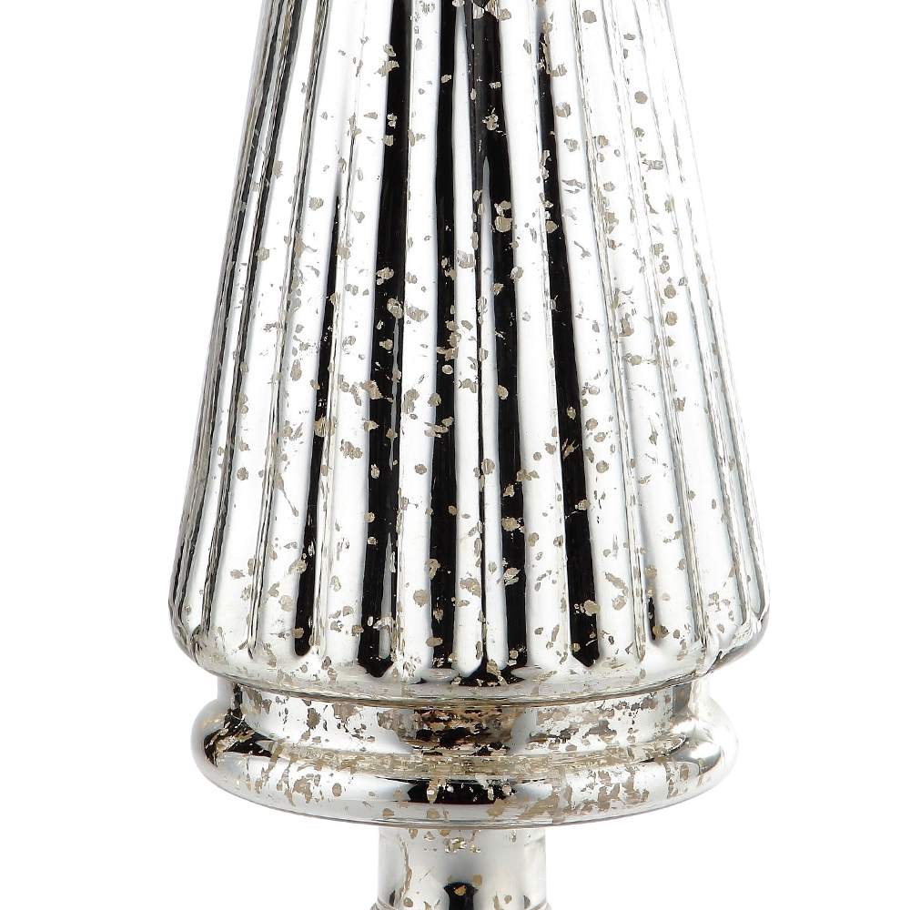 51387	 D6"H21" - MERCURY GLASS CHRISTMAS TREE