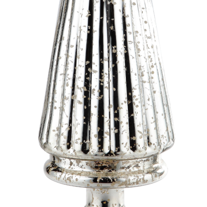 51387	 D6"H21" - MERCURY GLASS CHRISTMAS TREE