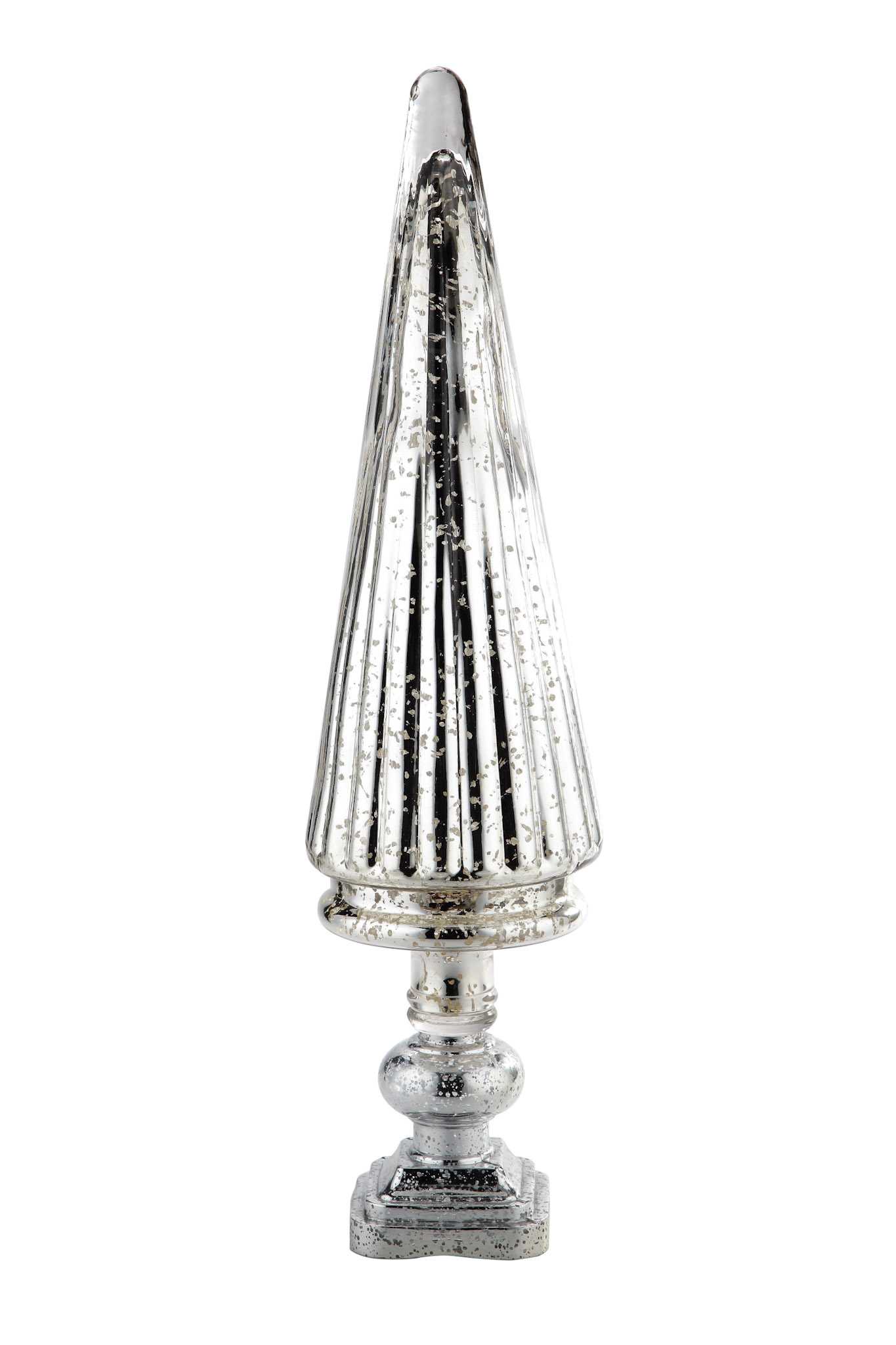 *D8"H29" - MERCURY GLASS CHRISTMAS TREE