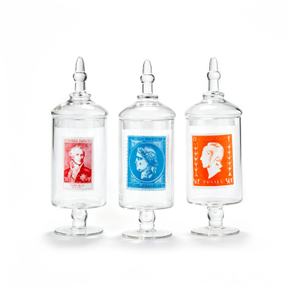 51493ASST	 D5"H15.5" - ASSORTED APOTHECARY JARS