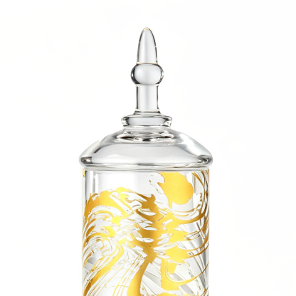 51775	 D5.5"H19.5" - DECORATIVE GLASS JAR
