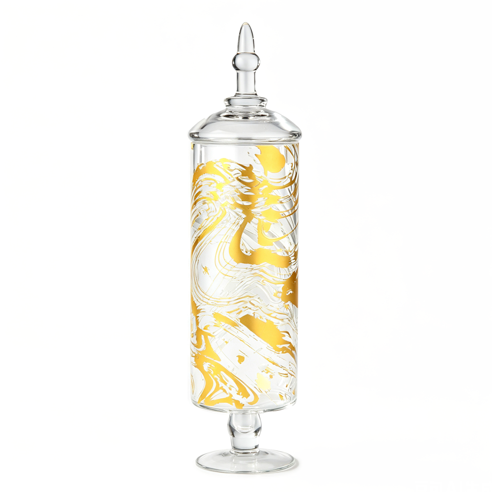 51775	 D5.5"H19.5" - DECORATIVE GLASS JAR