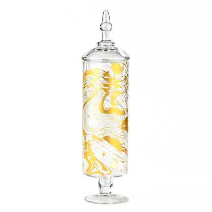 51775	 D5.5"H19.5" - DECORATIVE GLASS JAR