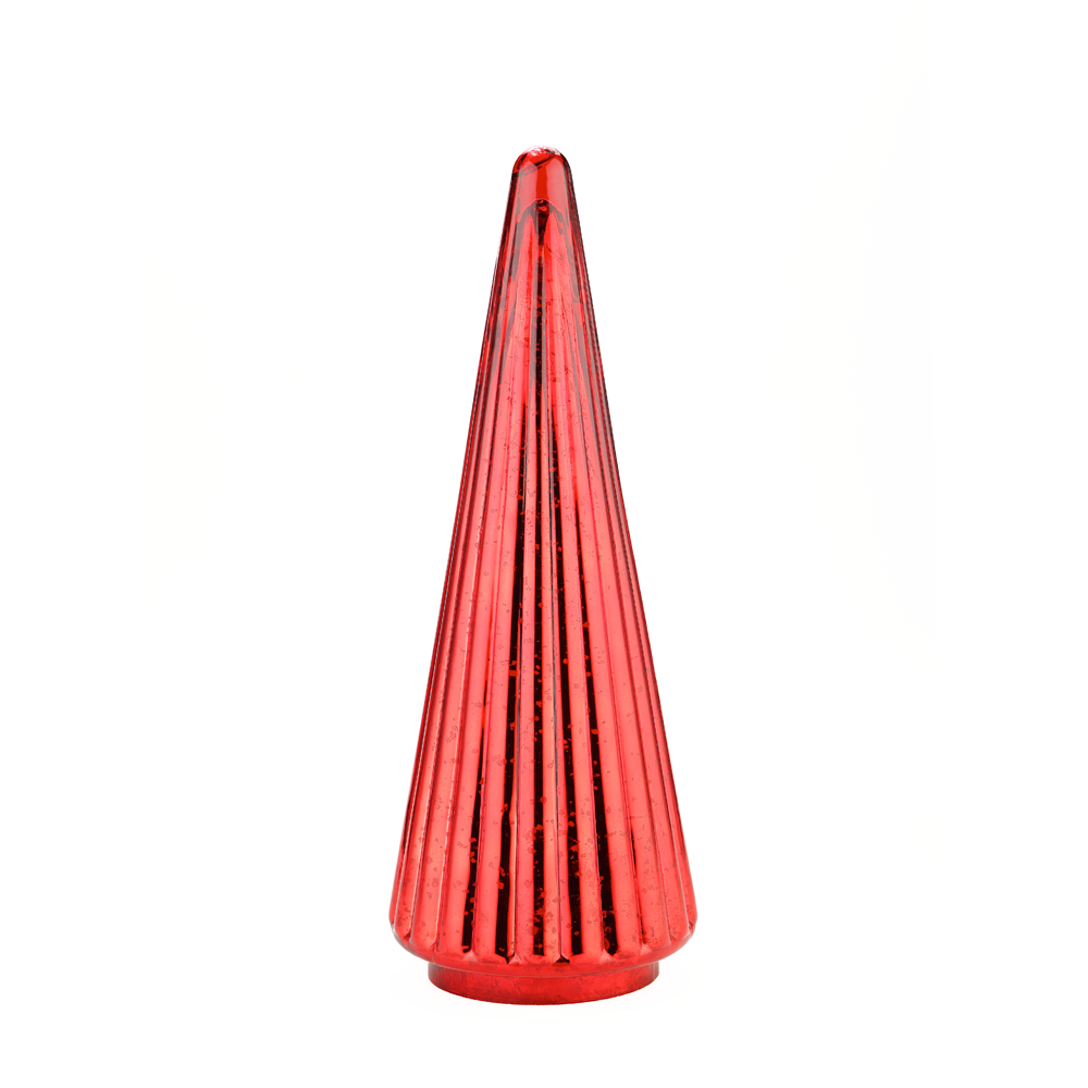 51929	 D7.5"H21.5" - MERCURY GLASS CHRISTMAS TREE