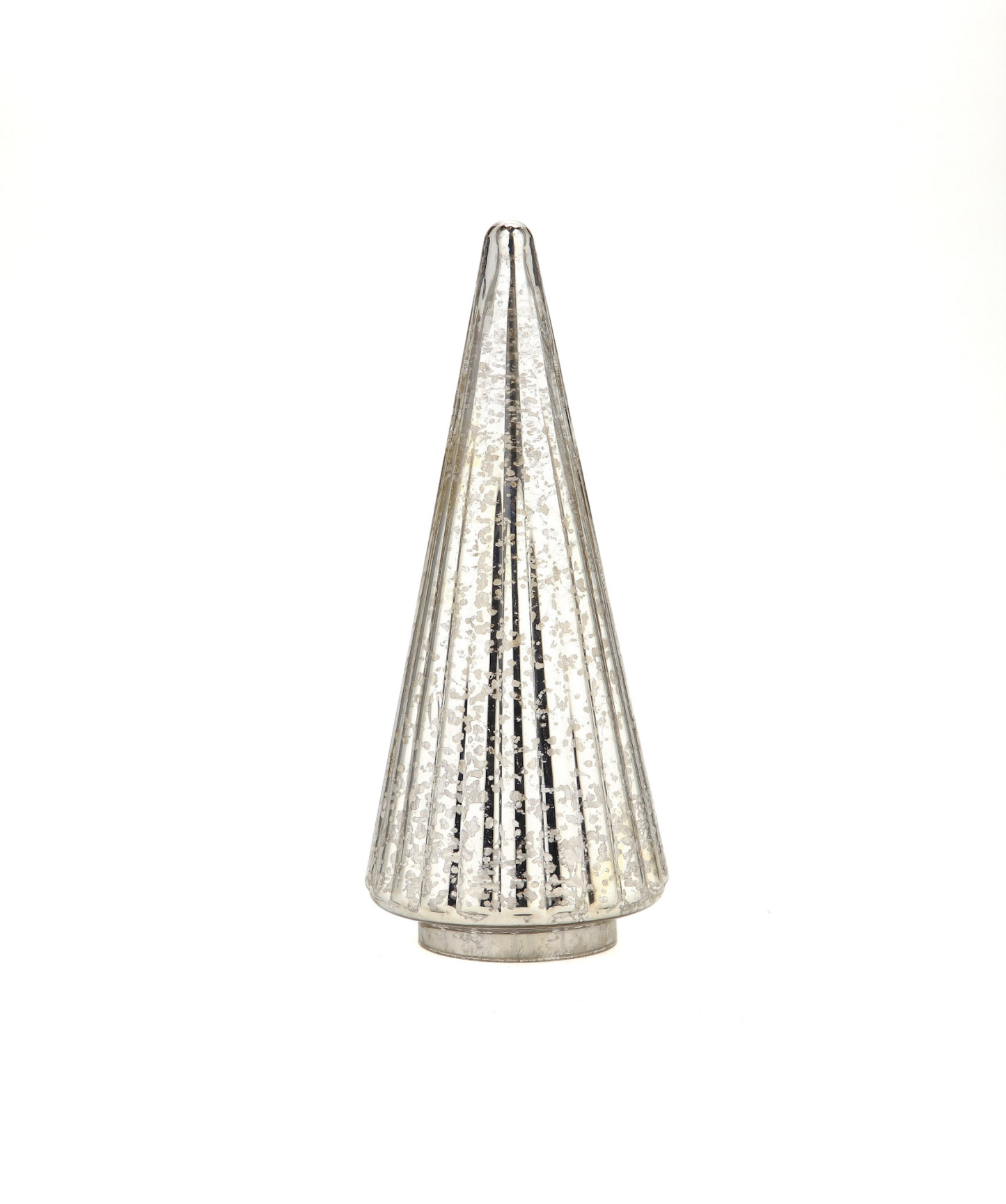D6.5"H14.5" - MERCURY GLASS CHRISTMAS TREE
