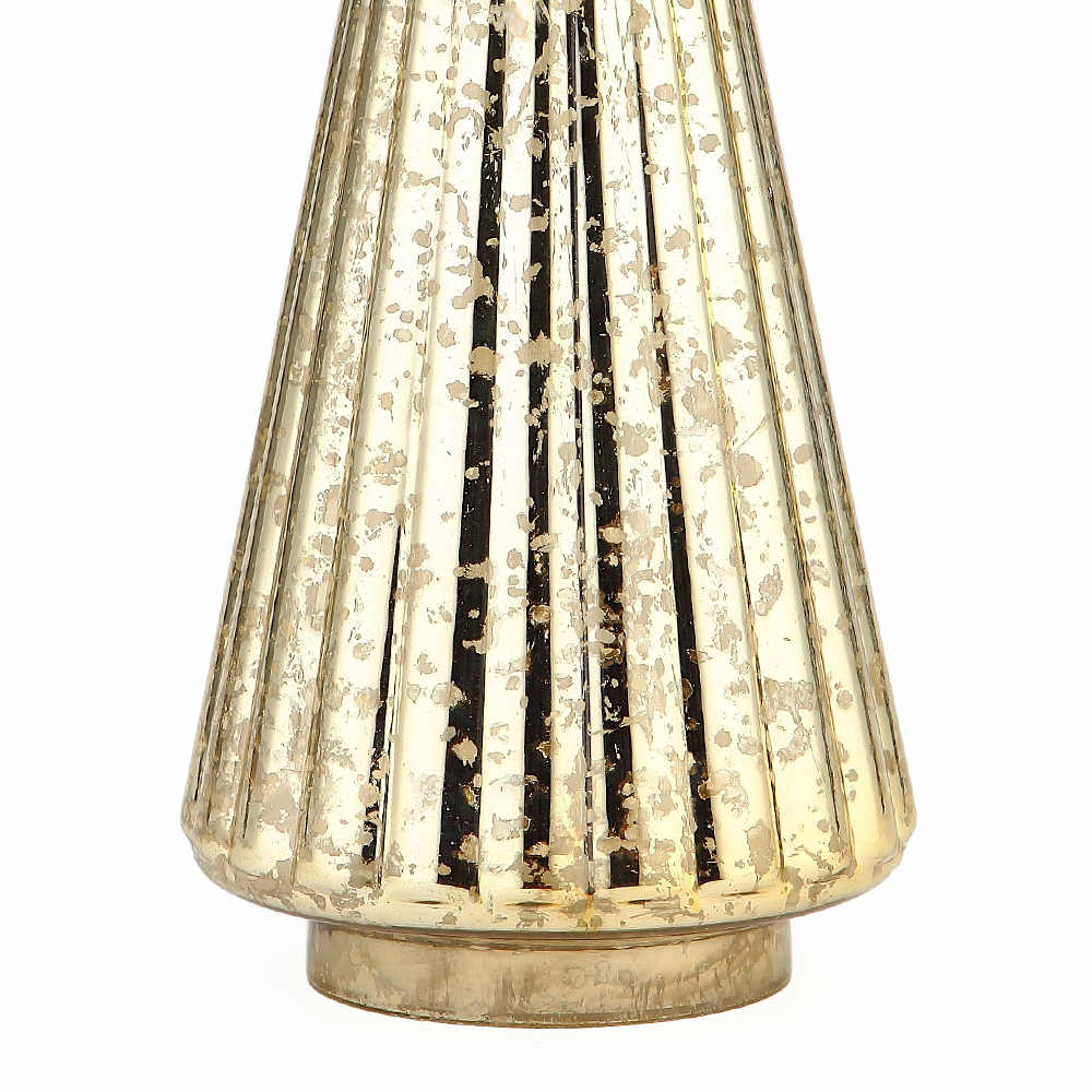 51932	 D6.5"H14.5" - MERCURY GLASS CHRISTMAS TREE