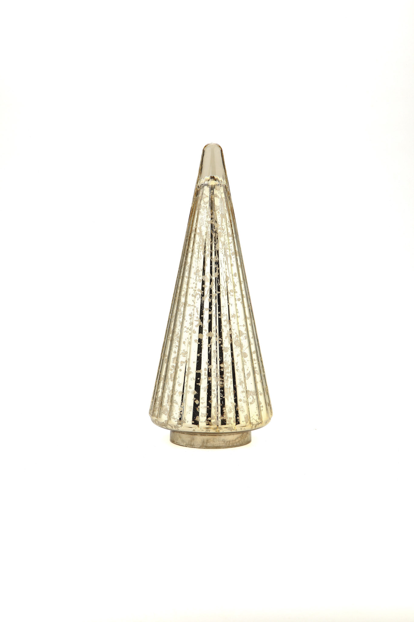 D6.5"H14.5" - MERCURY GLASS CHRISTMAS TREE