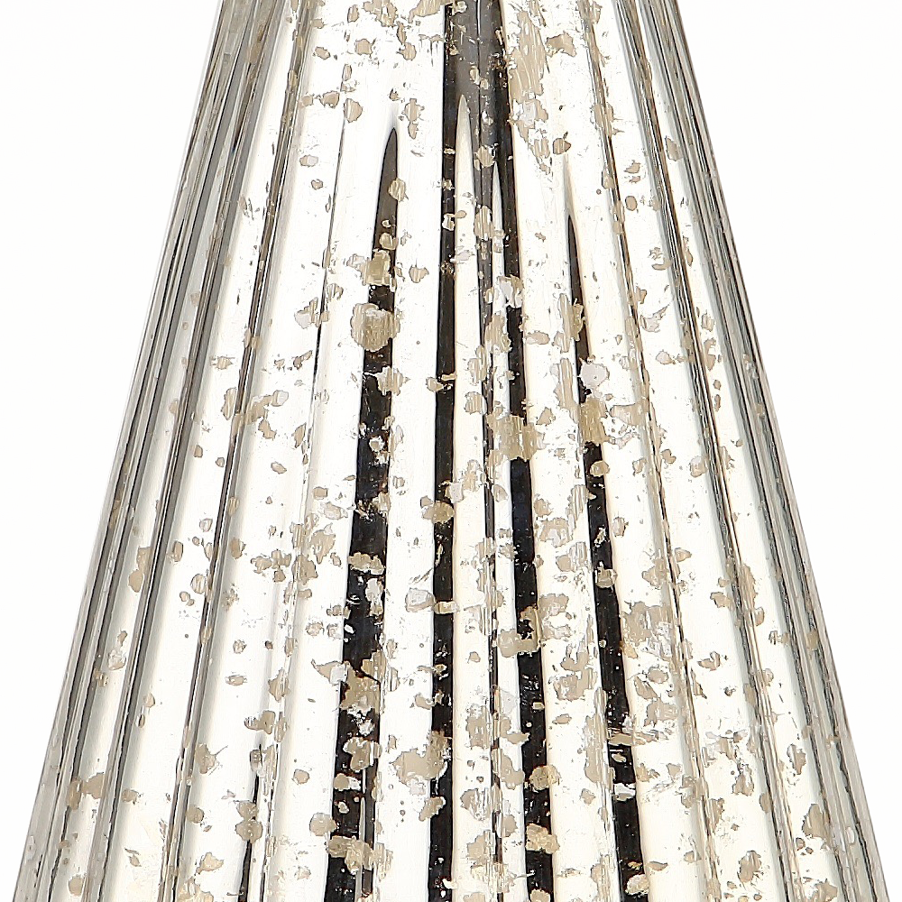 51936	 D6"H10.5" - MERCURY GLASS CHRISTMAS TREE