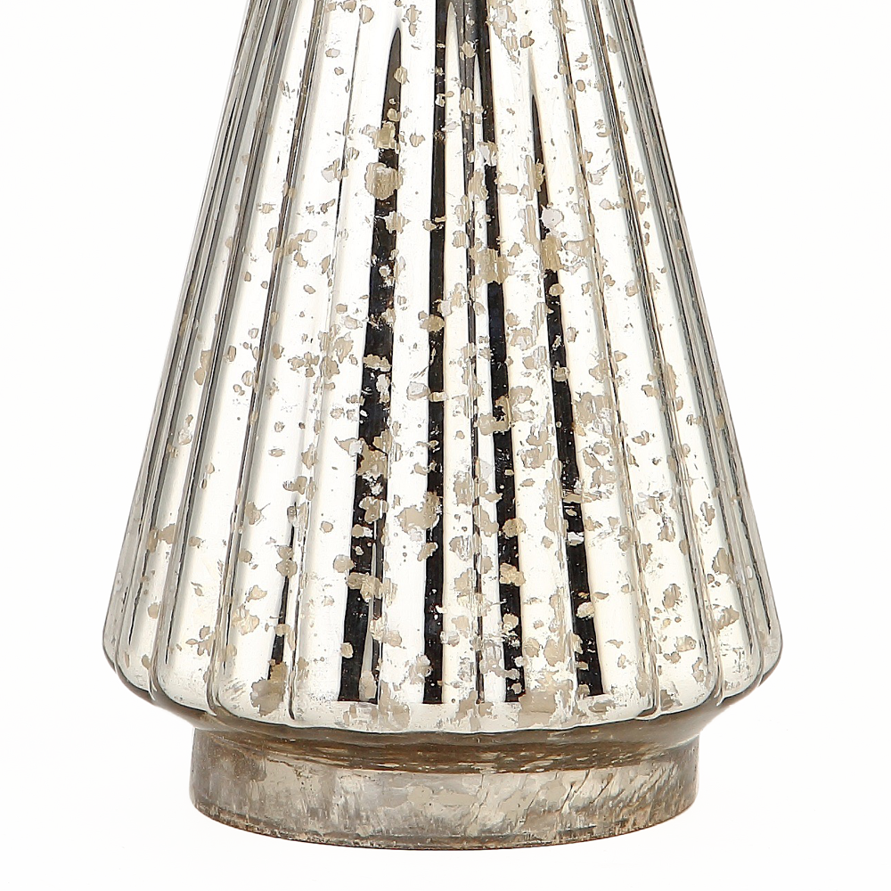 51936	 D6"H10.5" - MERCURY GLASS CHRISTMAS TREE