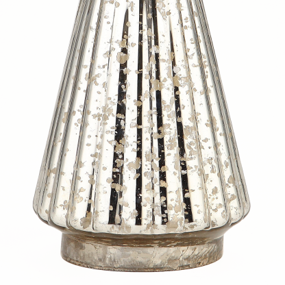 51936	 D6"H10.5" - MERCURY GLASS CHRISTMAS TREE