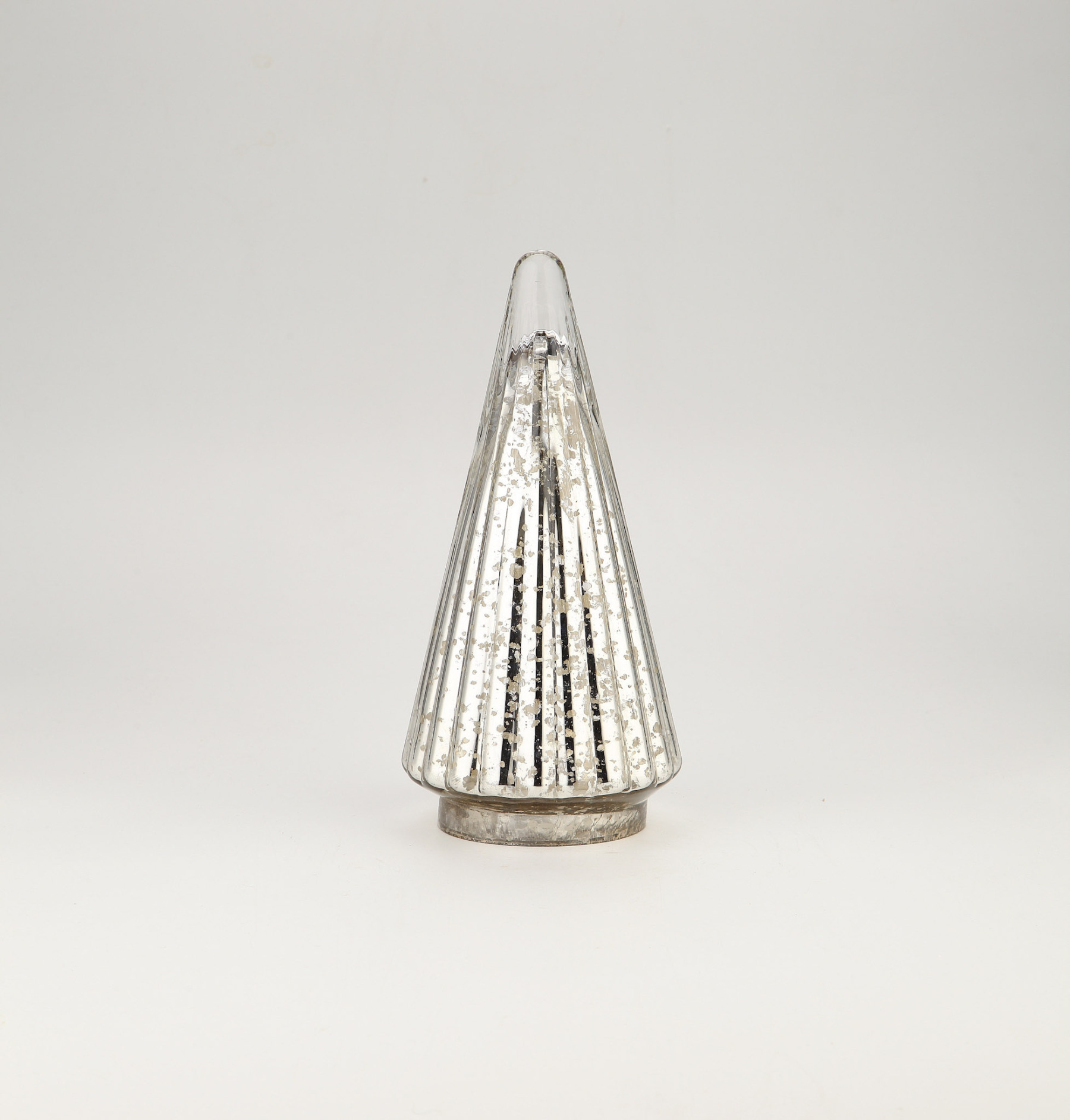 D6"H10.5" - MERCURY GLASS CHRISTMAS TREE