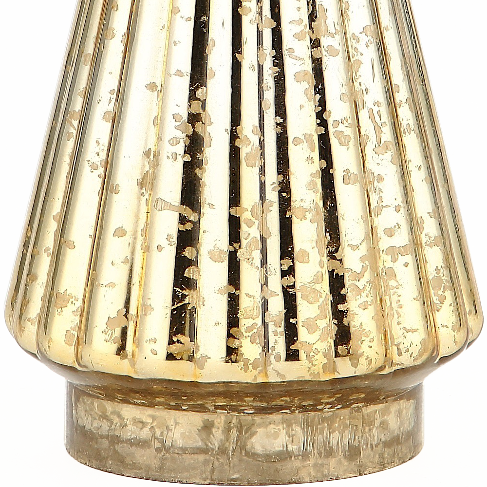 51937	 D6"H10.5" - MERCURY GLASS CHRISTMAS TREE