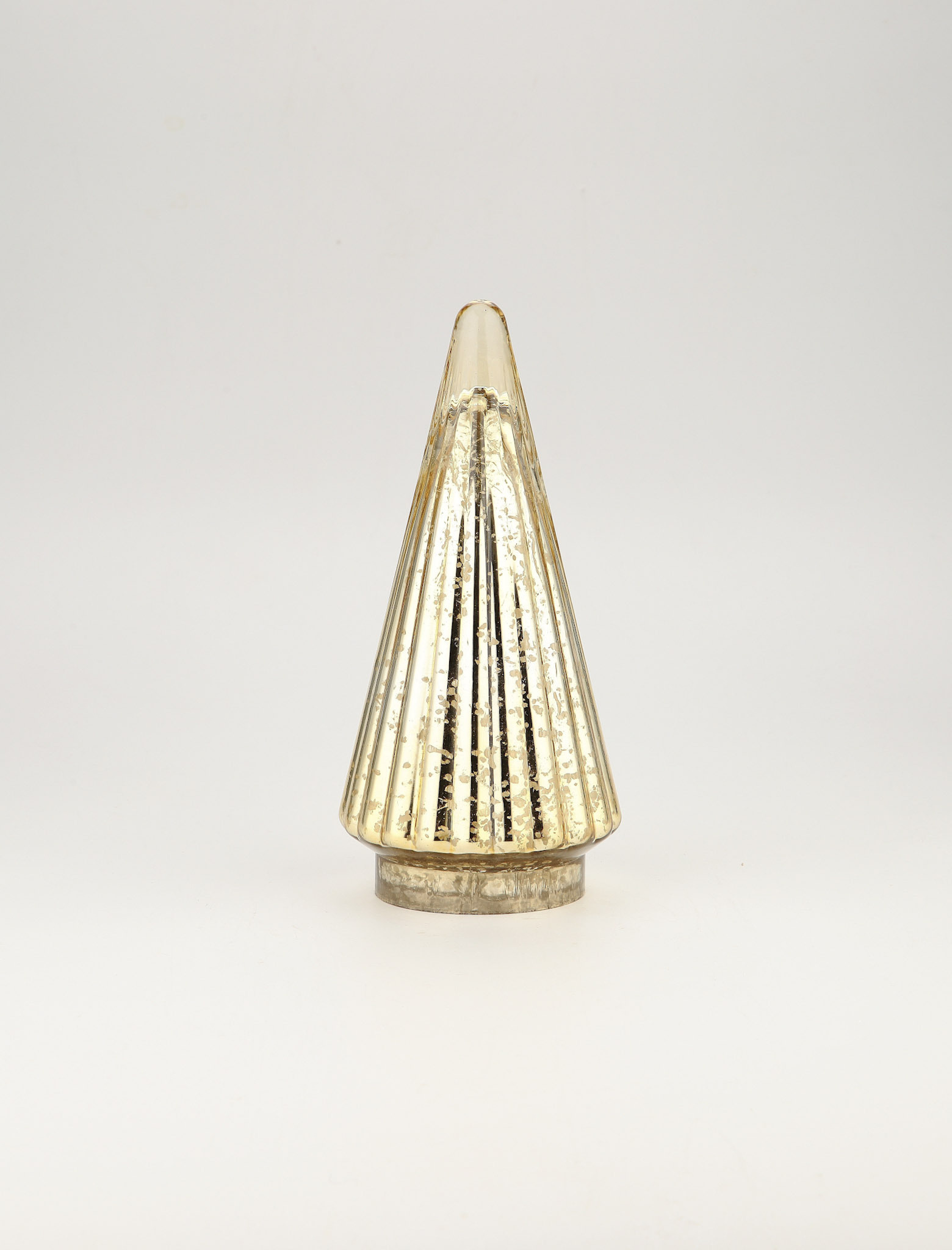 D6"H10.5" - MERCURY GLASS CHRISTMAS TREE
