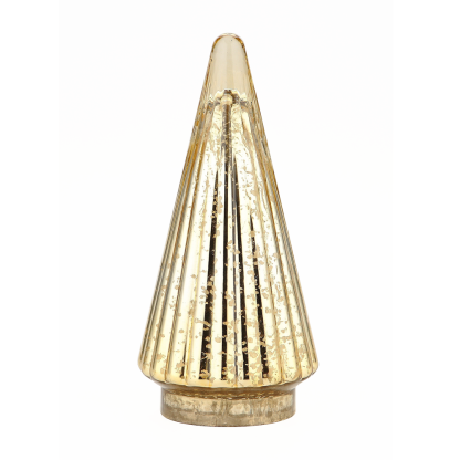 51937	 D6"H10.5" - MERCURY GLASS CHRISTMAS TREE