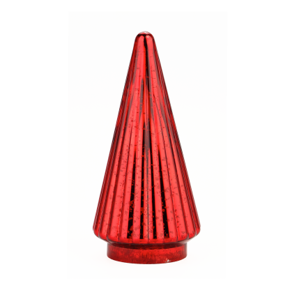 51939	 D6"H10.5" - MERCURY GLASS CHRISTMAS TREE