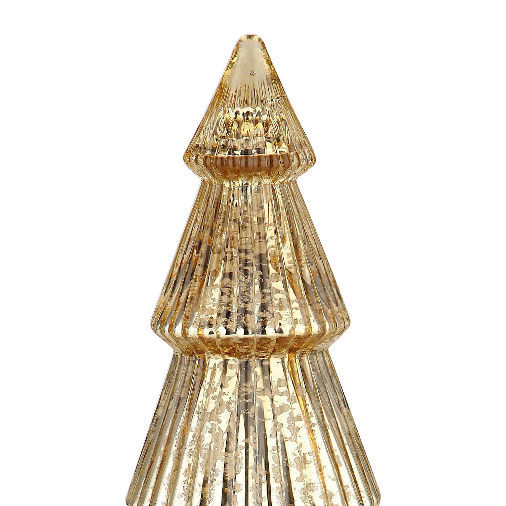 51942	 D8.5"H21.5" - MERCURY GLASS CHRISTMAS TREE