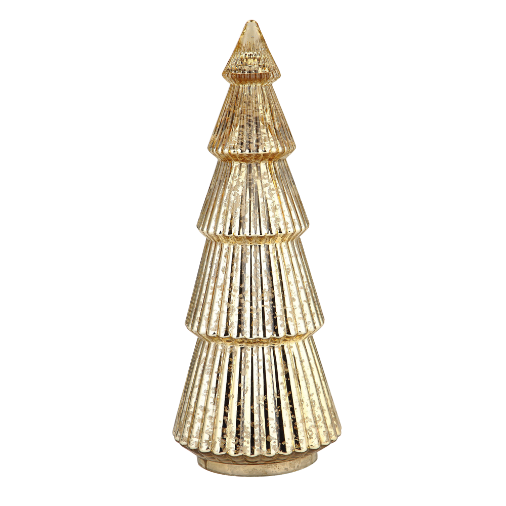 51942	 D8.5"H21.5" - MERCURY GLASS CHRISTMAS TREE