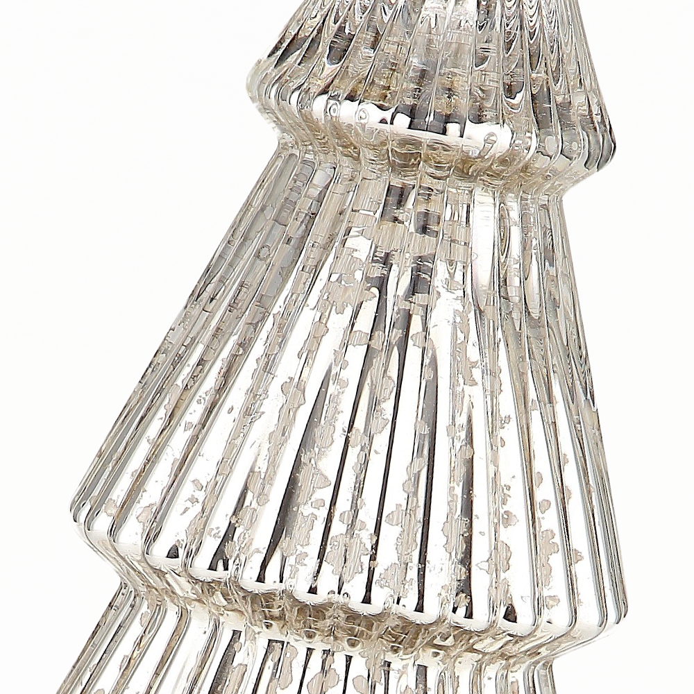 51946	 D7"H14.5" - MERCURY GLASS CHRISTMAS TREE